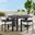 Tahoe 5-Piece Outdoor Patio Aluminum Dining Set In Gray and White