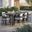 Tahoe 9-Piece Outdoor Patio Aluminum Dining Set With Extendable Table In Gray and White