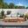 Tahoe Outdoor Patio Acacia Wood 2 Piece Sofa and Coffee Table Set In Natural and Light Grey
