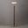 Tambo Torchiere Floor Lamp In Dark Walnut and Weathered Brass