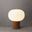 Tambo White Oval Opal Glass Shade Accent Table Lamp In Dark Walnut and Weathered Brass