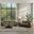 Tanner Living Room Set with Padded Arms In Khaki