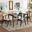 Tarana Wood 5 Piece Dining Set In Cream and Black