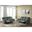 Tasso Motion Living Room Set with Dropdown In Charcoal