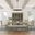 Telluride 127 Inch 8 Piece Extendable Dining Room Set with Bench In Driftwood