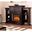 Tennyson Electric Fireplace With Bookcases In Espresso
