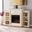 Tennyson Electric Fireplace With Bookcases In Ivory