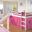 Tent Bed White W-Pink Tent Kit