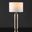 Terry Metal Pillar Table Lamp In Nickel And White