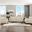 Thierry Leather Living Room Set In Cream