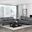 Thierry Leather Living Room Set In Gray