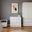 Modern 3-Piece Nightstand, Dresser, and Armoire Storage Set In White