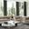 Three Piece Indoor Italian Leather Five Person Seating Set In Beige