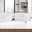 Three Piece Indoor Italian Leather Five Person Seating Set In White