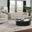 Three Piece Indoor Italian Leather Six Person Seating Set In Beige