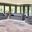 Three Piece Indoor Italian Leather Six Person Seating Set In Dark Gray