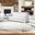 Three Piece Indoor Italian Leather Six Person Seating Set In White