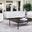 Three Piece Indoor Italian Leather Six Person Seating Set In White