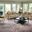 Three Piece Indoor Velvet Six Person Seating Set In Beige