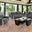 Three Piece Indoor Velvet Six Person Seating Set In Dark Gray