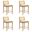 Tobias Counter Height Bar Stool Set of 4 In Amber Glow and White