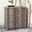 Toile Linen Bedside Chest In Grey
