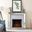 Trandling Mirrored Faux Marble Fireplace In Antique Silver FE1027359