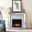 Trandling Mirrored Touch Screen Electric Fireplace With Faux Marble