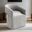 Tresa Dining Arm Chair with Casters In Light Gray