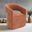 Tresa Dining Arm Chair with Casters In Rustic Orange