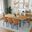 Tule 9 Piece Steel Frame Dining Set In Natural and Beige