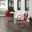 Tulip 3 Piece Retro Outdoor Bistro Set In Dark Red Satin and White Satin