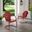 Tulip Retro Outdoor Chair In Dark Red Satin - Set of 2