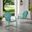 Tulip Retro Outdoor Chair In Pastel Blue Satin - Set of 2