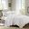 Tuscany Polyester Microfiber 3 Piece Queen Coverlet Set In White