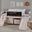 Twin Art Play Junior Low Loft With Toy Boxes In White Wash-Dark Grey Finish