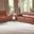 Two Piece Indoor Italian Leather Five Person Seating Set In Camel