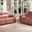 Two Piece Indoor Italian Leather Five Person Seating Set In Camel