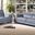 Two Piece Indoor Italian Leather Five Person Seating Set In Light Blue