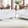 Two Piece Indoor Italian Leather Five Person Seating Set In White