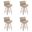 Tyler Counter Height Swivel Bar Stool Set of 4 In White Wash and Vintage Brown