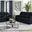 U6026 PU Reclining Living Room Set with LED In Black
