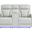 U8611 Blanche Power Console Reclining Loveseat with LED and Speaker In Silver