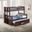 University Twin Over Full Bunk Bed In Dark Walnut