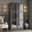 Urban 2-Door Wardrobe Armoire with Mirrored Doors In Gray