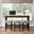 Urban Icon 66 Inch 4 Piece Counter Height Dining Table Set with USB Charging In Merlot
