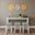 Urban Icon 66 Inch 4 Piece Counter Height Dining Table Set with USB Charging In White