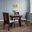 Urban Icon 42 Inch Round 5 Piece Dining Set with Upholstered Chairs In Merlot