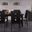 Urban Icon 66 Inch 7 Piece Dining Set with Upholstered Chairs In Black