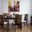 Urban Icon 66 Inch 7 Piece Dining Set with Upholstered Chairs In Merlot
